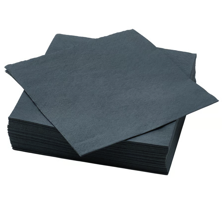FANTASTISK Paper napkin, dark grey, 40x40 cm