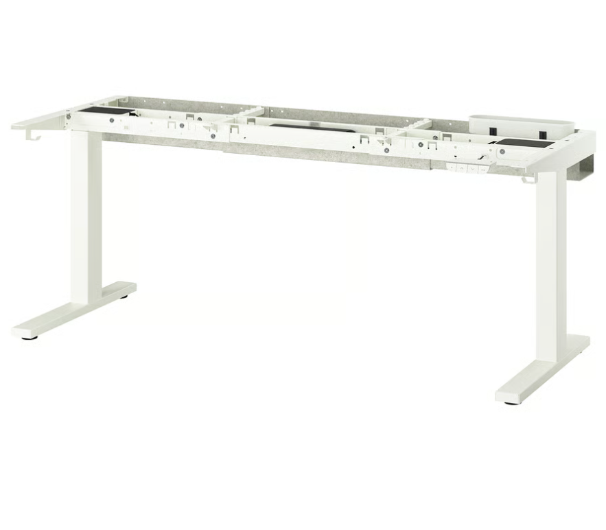 MITTZON Underframe sit/stand for desk, electric/white, 120/140/160x60 cm