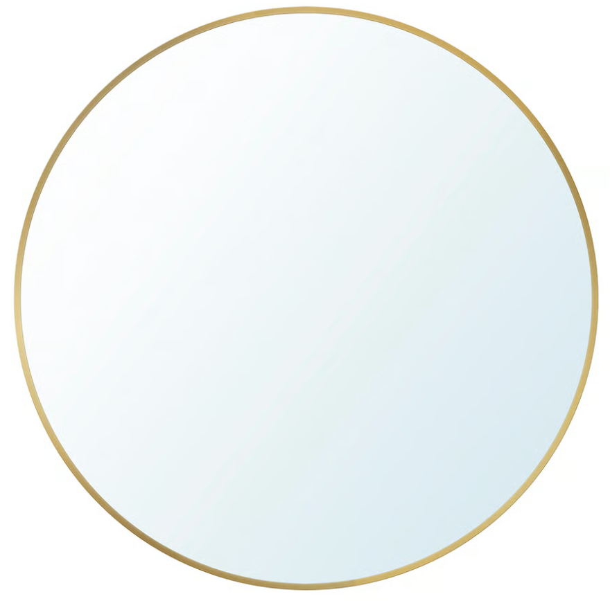 LINDBYN Mirror, gold-colour, 50 cm