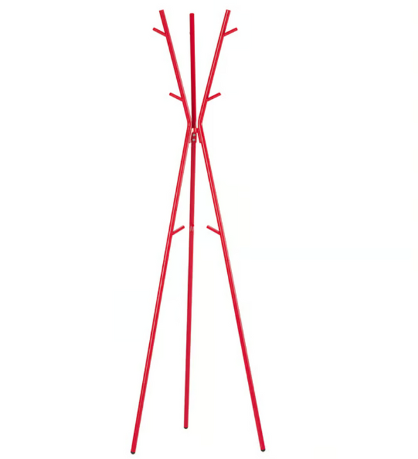 EKRAR Hat and coat stand, bright red, 169 cm