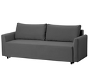 BRISSUND 3-seat sofa-bed, Hakebo dark grey