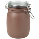 KORKEN Jar with lid, brown-red, 1 l