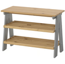KALLSÖ Bench with shoe storage, grey, 80x38x56 cm