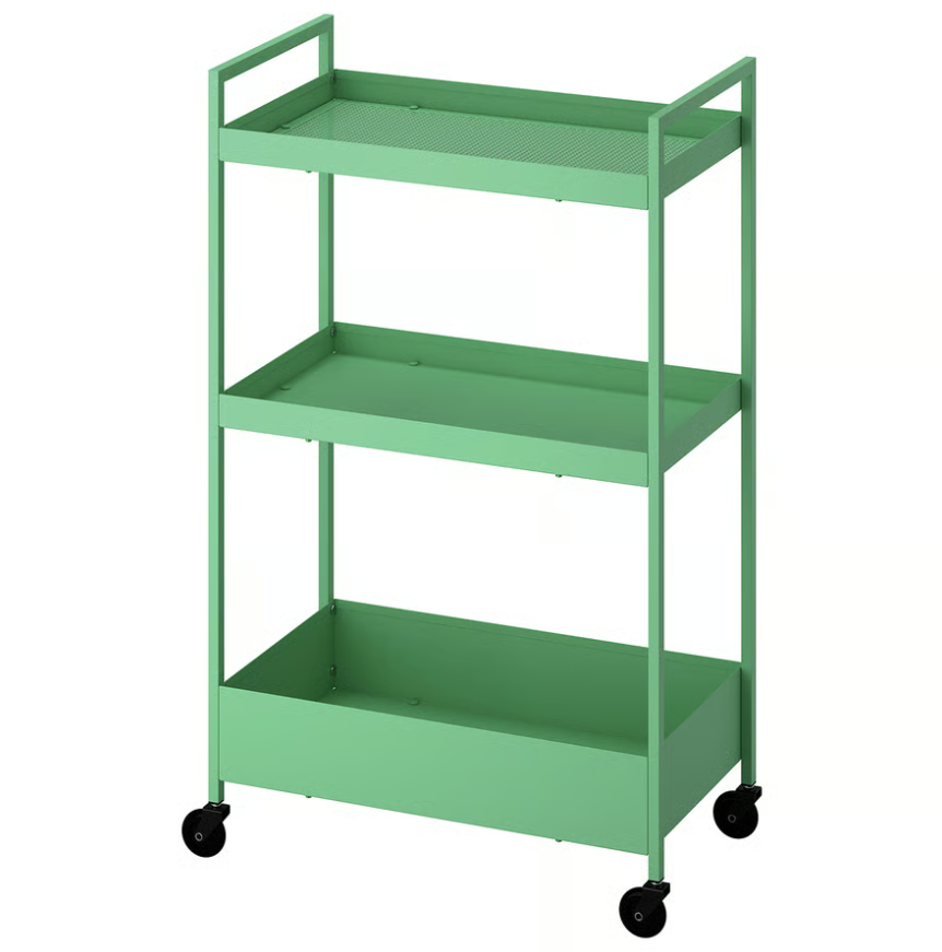 NISSAFORS Trolley, light green, 50.5x30x83 cm