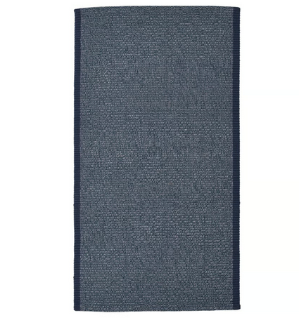 IDROTTSPLATS Rug, flatwoven, blue, 80x150 cm
