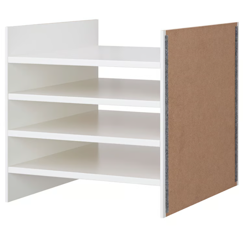 KALLAX Insert with 4 shelves, white, 33x33 cm