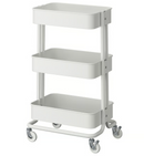 RÅSKOG Trolley, white, 35x45x77 cm
