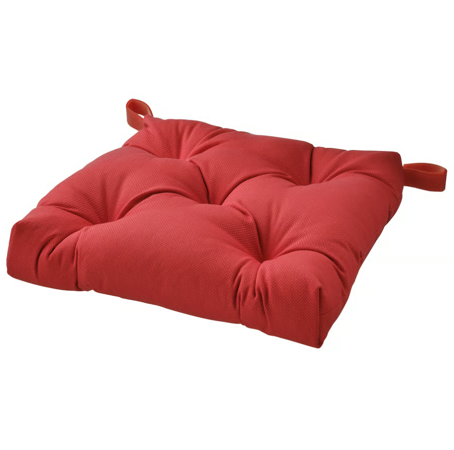 MALINDA Chair cushion, dark red, 40/35x38x7 cm
