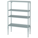 SÅGMÄSTARE Shelving unit, light grey-blue, 83x36x128 cm