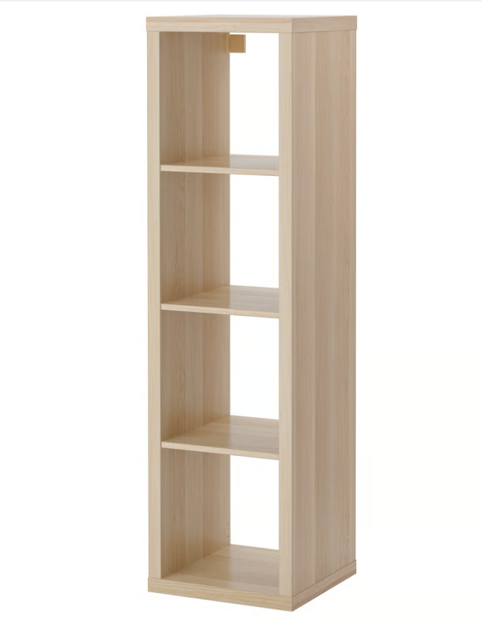 KALLAX Shelving unit, white stained oak effect, 42x147 cm