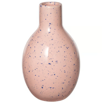 BLODBJÖRK Vase, pale pink/blue, 16 cm