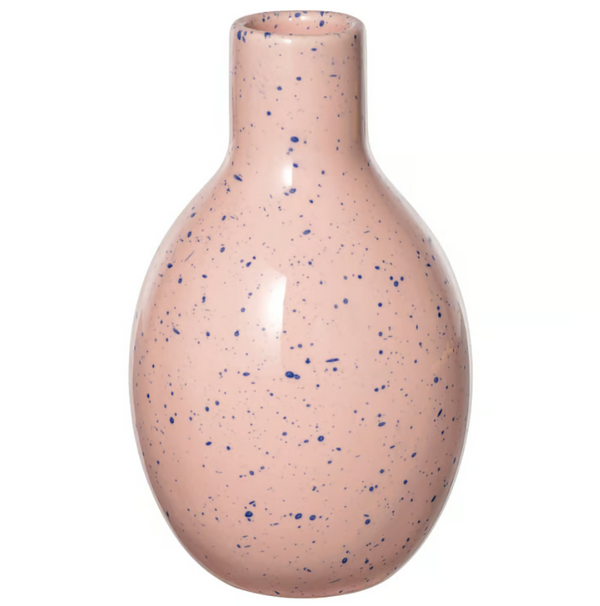 BLODBJÖRK Vase, pale pink/blue, 16 cm