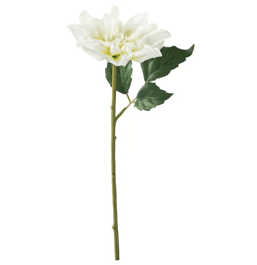 SMYCKA Artificial flower, in/outdoor/Dahlia white, 30 cm
