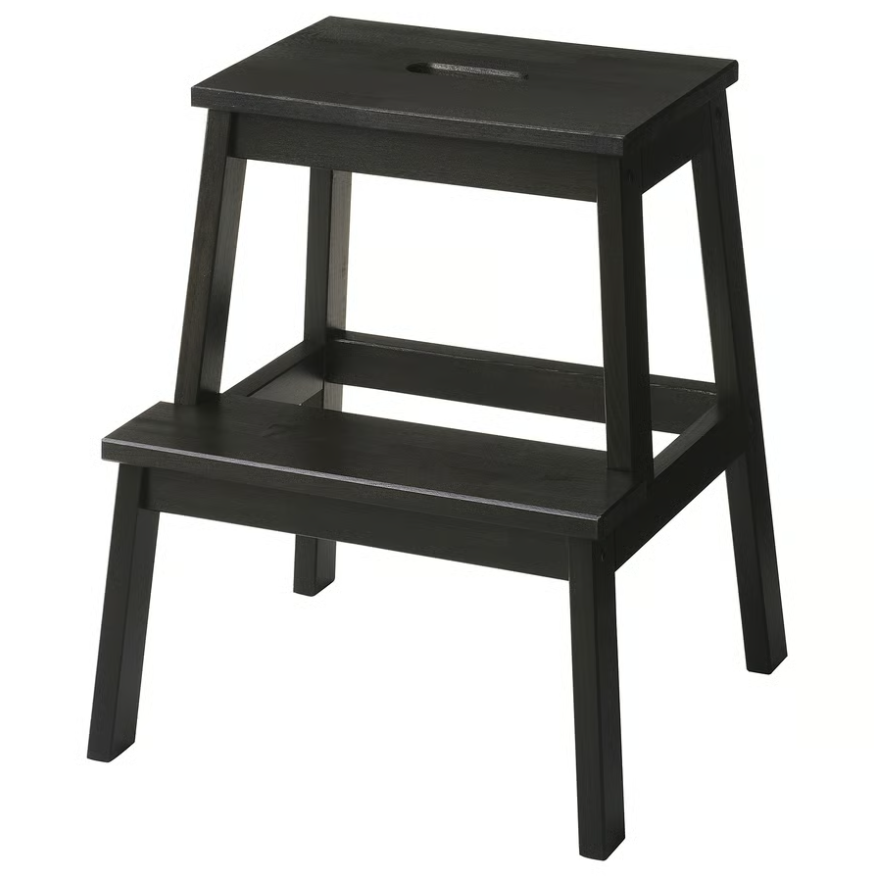 BEKVÄM Step stool, black, 50 cm