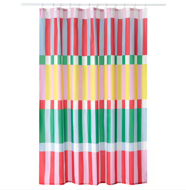 BANJANTRÄD Shower curtain, multicolour, 180x200 cm