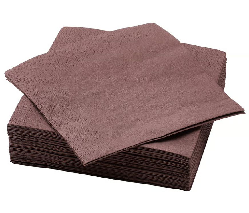 FANTASTISK Paper napkin, brown-red, 33x33 cm