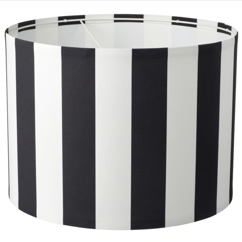 RINGSTA Lamp shade, black/white, 42 cm