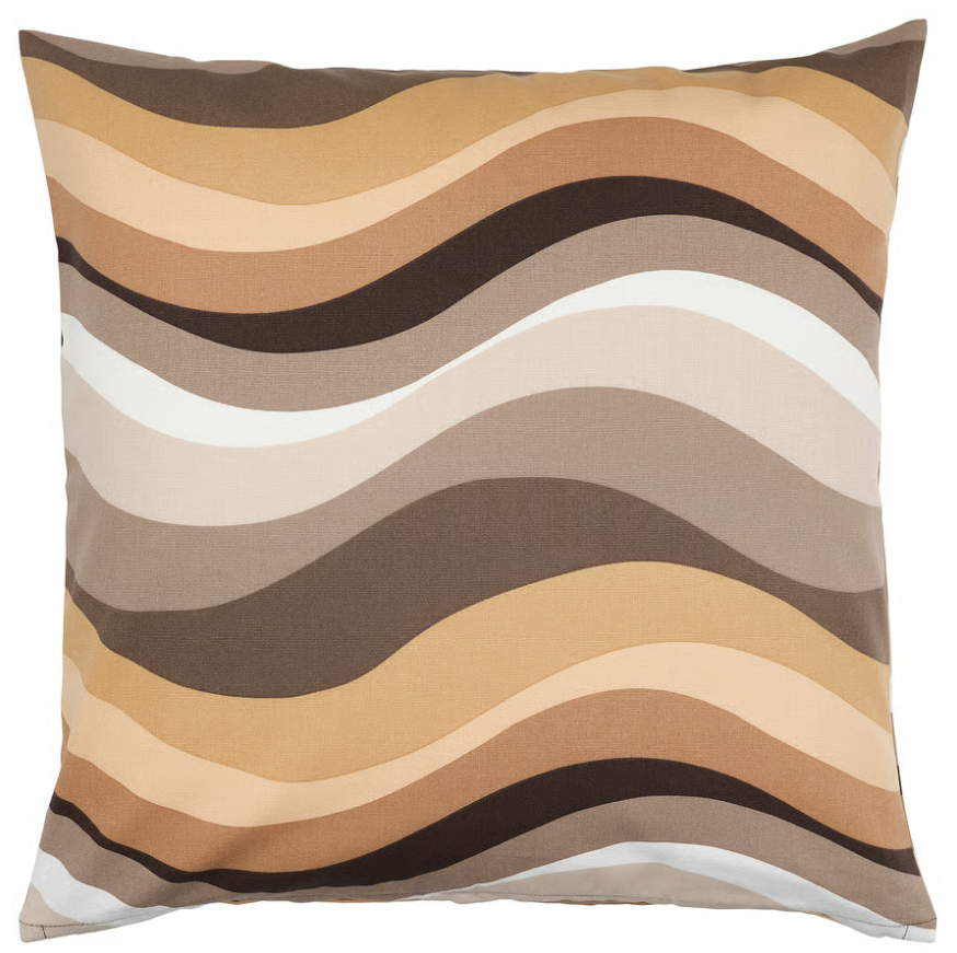 MYGGBLOMSTER Cushion cover, beige/multicolour, 50x50 cm