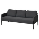 GLOSTAD 3-seat sofa, Knisa dark grey