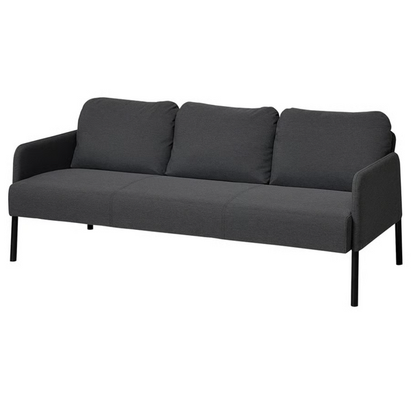 GLOSTAD 3-seat sofa, Knisa dark grey