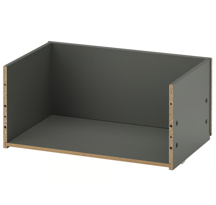 BESTÅ Drawer frame, dark grey, 60x25x40 cm