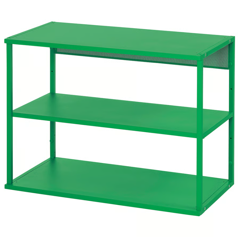 PLATSA Open shelving unit, green, 80x40x60 cm