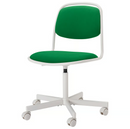 ÖRFJÄLL Chair frame, swivel, white / ÖRFJÄLL Seat shell, white-Vissle green