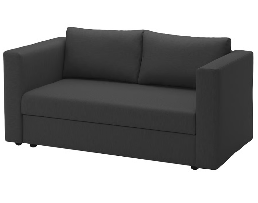 SKÖNABÄCK 2-seat sofa-bed, Knisa dark grey