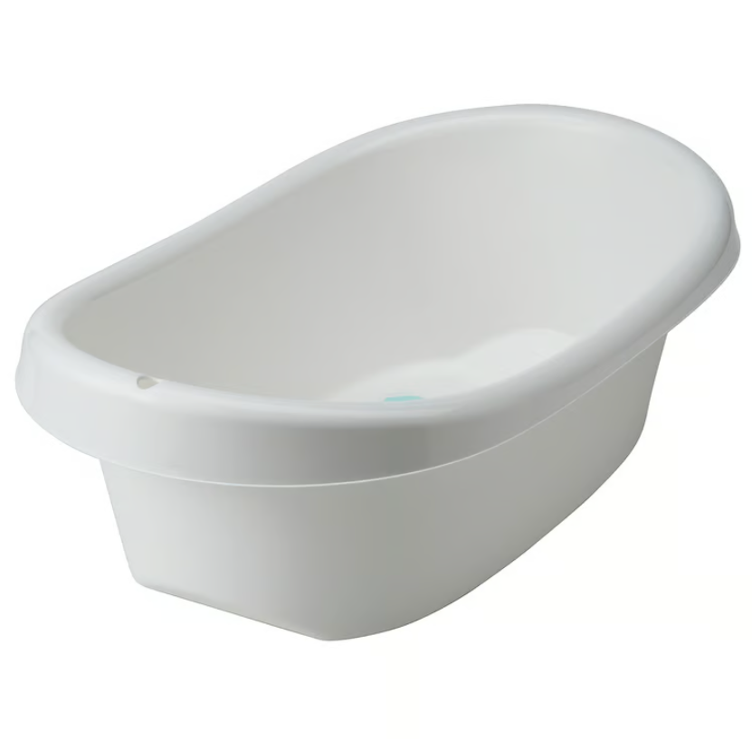 LÄTTSAM Baby bath, white/turquoise