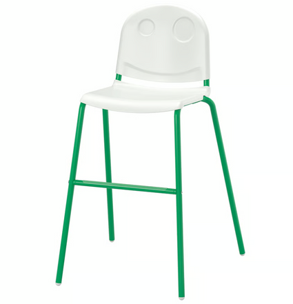 VILDGÅS Junior chair, white/green