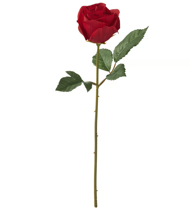 SMYCKA Artificial flower, in/outdoor/Rose red, 40 cm