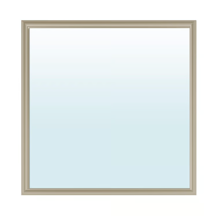 NYPONBUSKE Mirror, grey-beige, 65x65 cm