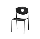 STOLJAN Chair frame with backrest, black/STOLJAN Seat, Bomstad black