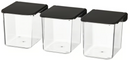 SKÅDIS Container with lid, transparent/black