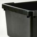 UPPSNOFSAD Storage box, black, 25x17x12 cm/3.5 l / UPPSNOFSAD Lid, black, 25x17 cm