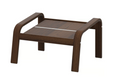 POÄNG Ottoman frame, brown/Cushion Knisa black