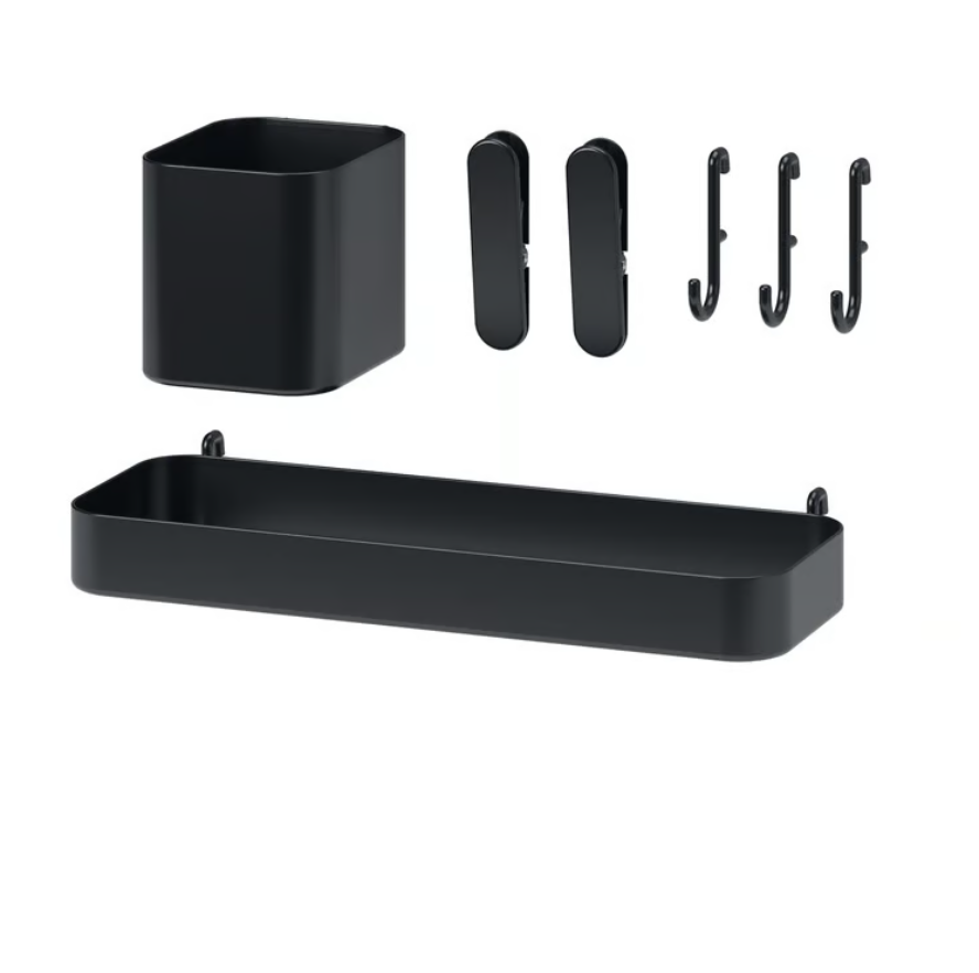 SKÅDIS 7-piece accessories set, black