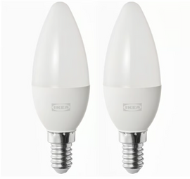 SOLHETTA LED bulb E14 470 lumen, chandelier/opal white