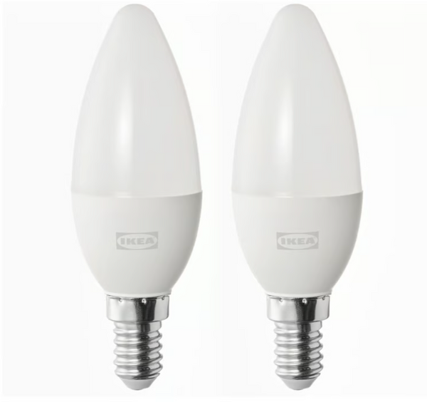 SOLHETTA LED bulb E14 470 lumen, chandelier/opal white
