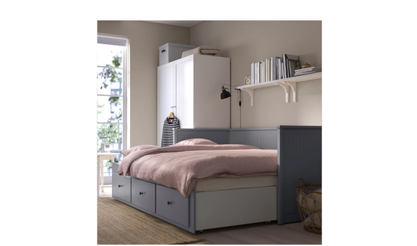 HEMNES day-bed, grey, 80x200 cm