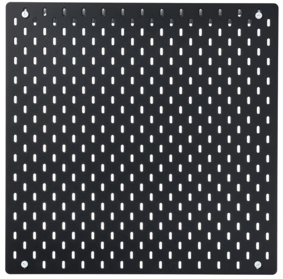SKÅDIS Pegboard, black, 56x56 cm