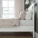 HEMNES double bed, white varnish, 160x200 cm/ LUROY/SKORVA