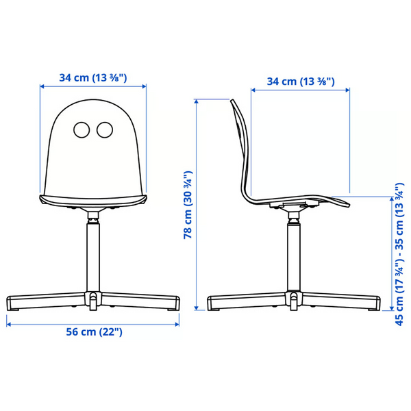 VALFRED / SIBBEN Junior chair frame, swivel