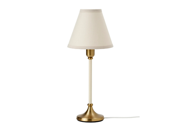 FLYGHÖJD lampshade, brass-beige, 54 cm
