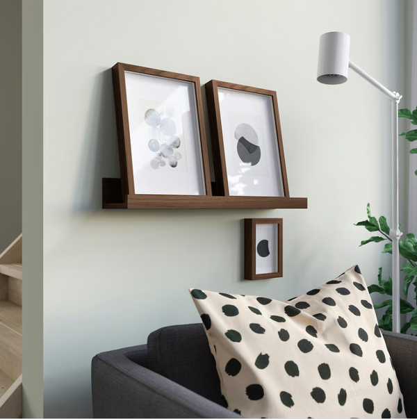 MOSSLANDA Picture ledge, walnut effect, 55 cm