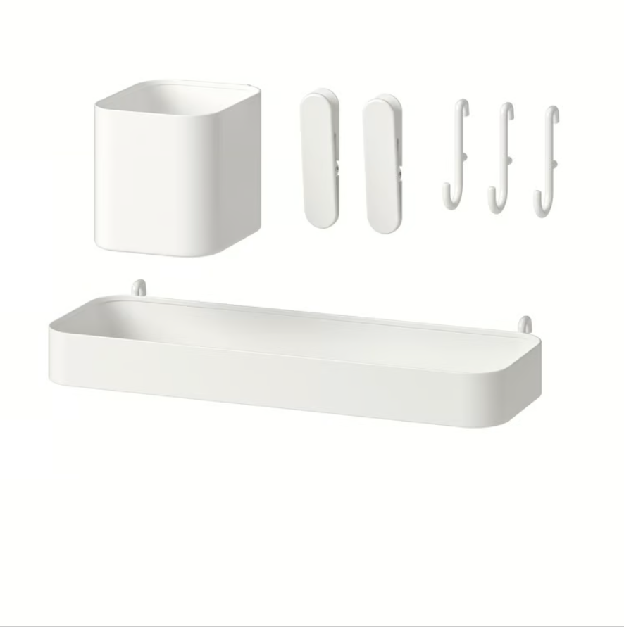 SKÅDIS 7-piece accessories set, white