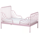 MINNEN Extendable bed, light pink, 80x200 cm