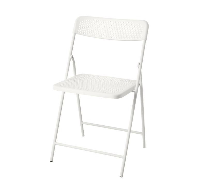 TORPARÖ foldable chair , white, without cushion