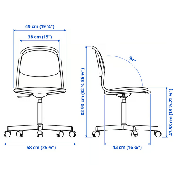 ÖRFJÄLL Chair frame, swivel, white / ÖRFJÄLL Seat shell, white-Vissle green