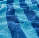 SLÅNHÖSTMAL Bath towel, bright blue/light blue striped, 70x140 cm (28x55 ")